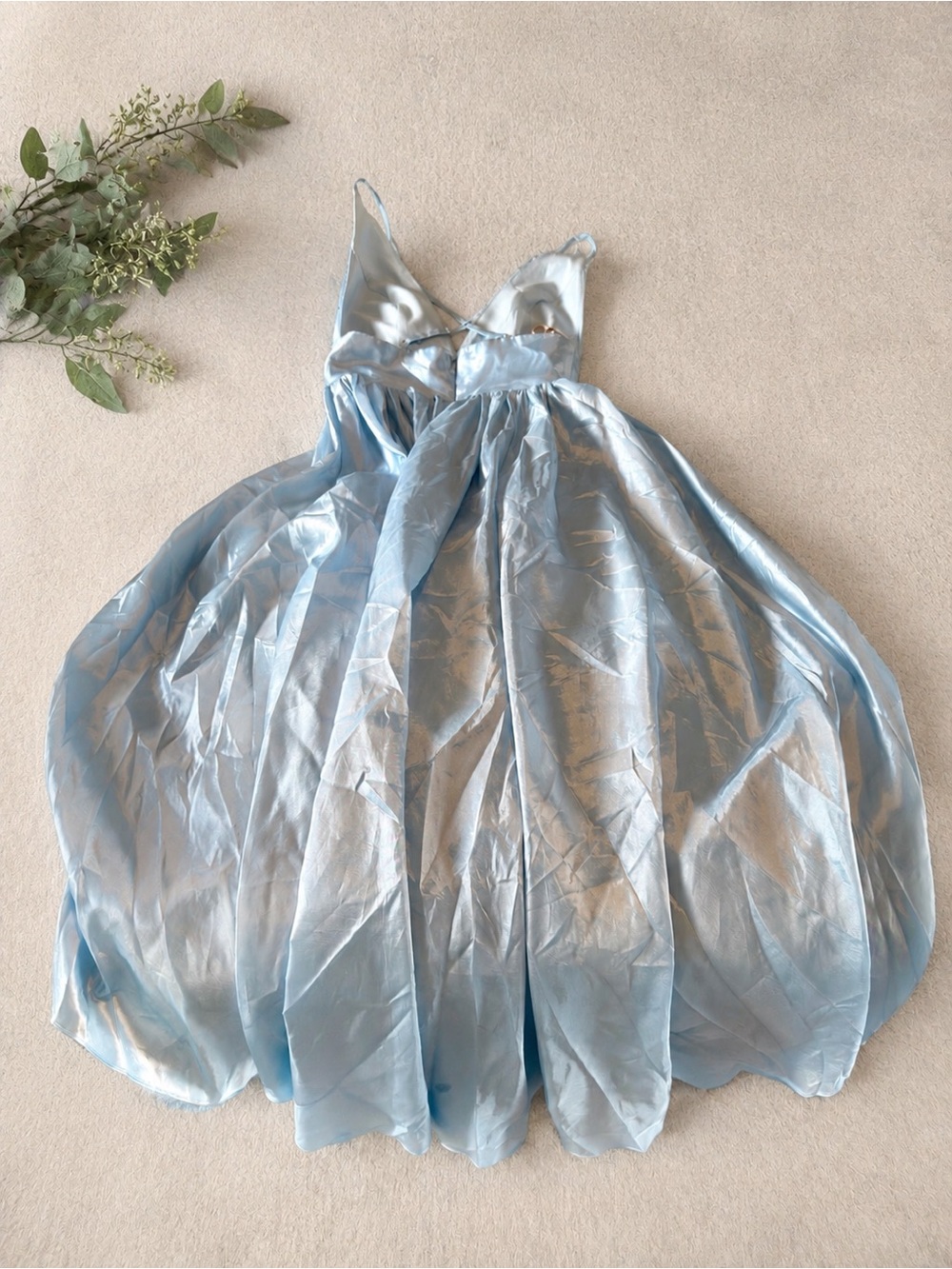Vintage Ice Blue High-Low Prom Dress | Cinderella Ball Gown Style | Small - Picture 4 of 4